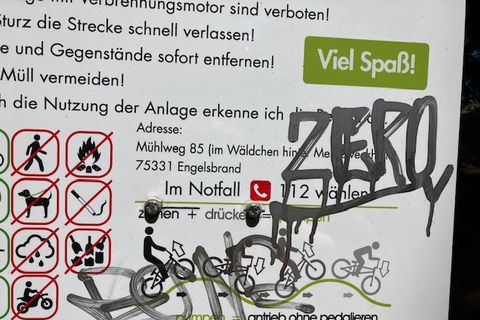 Vandalismus im Bikepark Engelsbrand