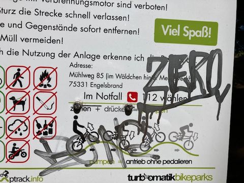 Vandalismus im Bikepark Engelsbrand
