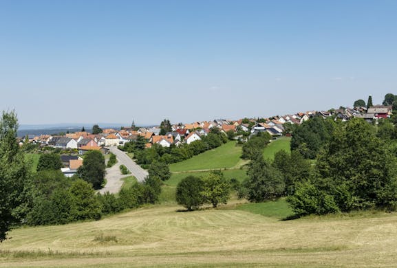 Blick auf den Ortsteil Grunbach