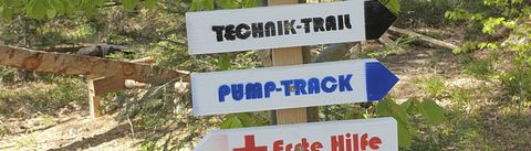 Beschilderung im Bikepark Engelsbrand